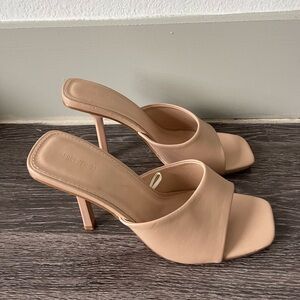 Forever 21 Blush Nude Slide Stiletto Heels